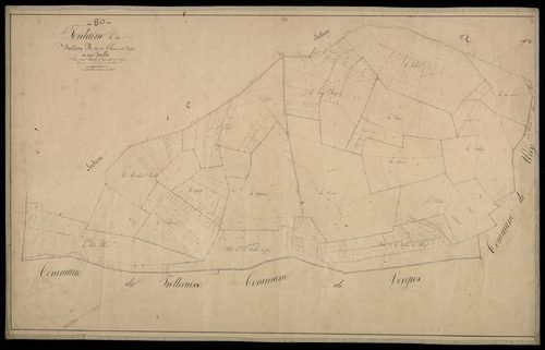 Plan du cadastre napoléonien - Fontaine-le-Sec (Fontaine le Sec) : Chemin de Vergies (Le), B