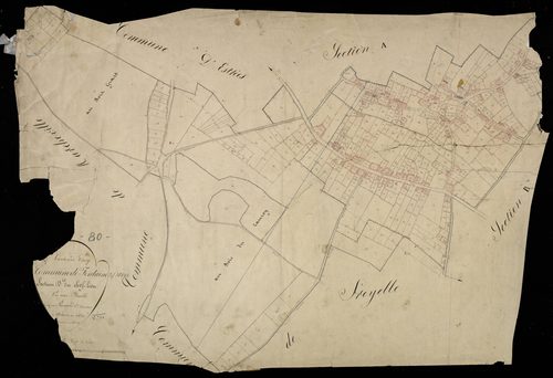Plan du cadastre napoléonien - Fontaine-sur-Maye (Fontaine) : Chef-lieu (Le), D