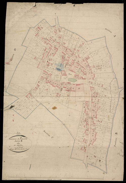 Plan du cadastre napoléonien - Forceville : Chef-lieu (Le), E