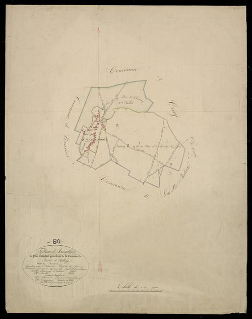 Plan du cadastre napoléonien - Forest-L'abbaye (Forêt l'Abbaye) : tableau d'assemblage