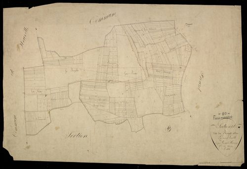 Plan du cadastre napoléonien - Fossemanant : Rouge Vêtu (Le), A