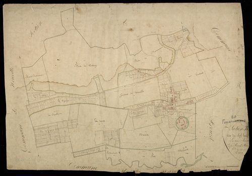Plan du cadastre napoléonien - Fossemanant : Chef-lieu (Le), B