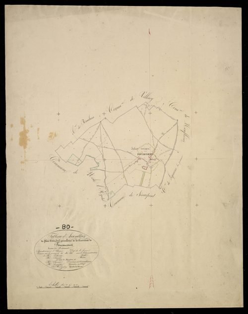 Plan du cadastre napoléonien - Foucaucourt-Hors-Nesles (Foucaucourt) : tableau d'assemblage