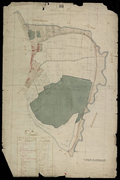 Plan du cadastre napoléonien - Fouencamps : Est (L'), B