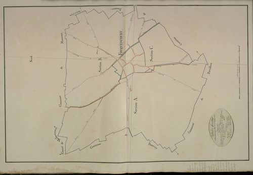 Plan du cadastre napoléonien - Fouquescourt : tableau d'assemblage