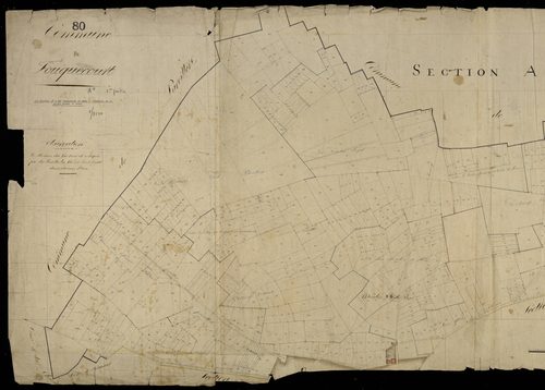 Plan du cadastre napoléonien - Fouquescourt (Fouquecourt) : Ouest (L'), A