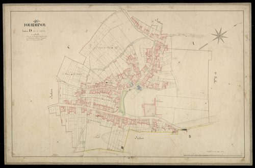 Plan du cadastre napoléonien - Fourdrinoy : Chef-lieu (Le), D