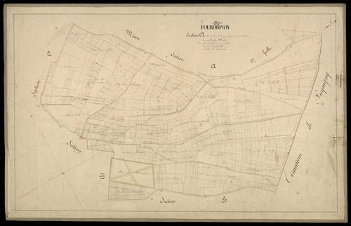 Plan du cadastre napoléonien - Fourdrinoy : Bois d'Amery (Le) ; Au dessus du chemin Saint-Pierre, A2