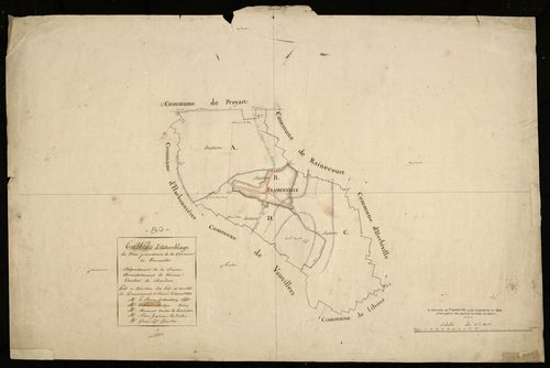 Plan du cadastre napoléonien - Framerville-Rainecourt (Framerville) : tableau d'assemblage