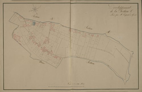 Plan du cadastre napoléonien - Francieres : Chef Lieu (Le), C développée