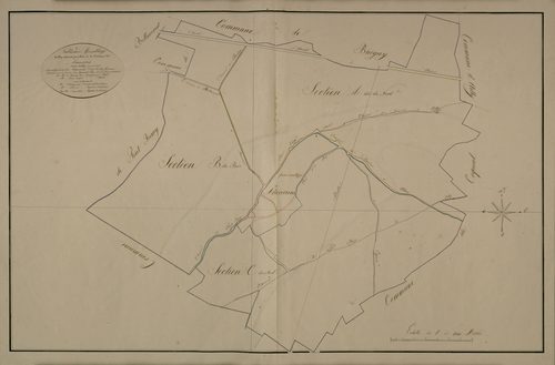 Plan du cadastre napoléonien - Francieres : tableau d'assemblage