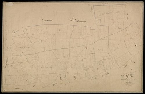 Plan du cadastre napoléonien - Franleu : Bosquet de Fienne (Le) ; Fosse aux Renards (La), D