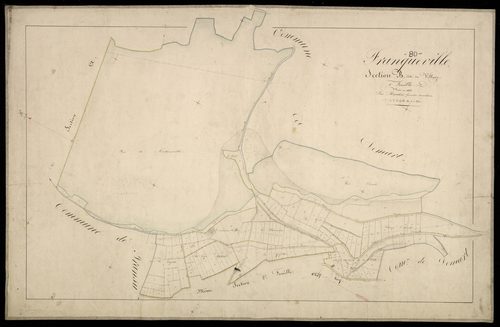 Plan du cadastre napoléonien - Franqueville : Village (Le), B1