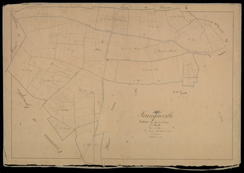 Plan du cadastre napoléonien - Franqueville : Plaine (La), C1