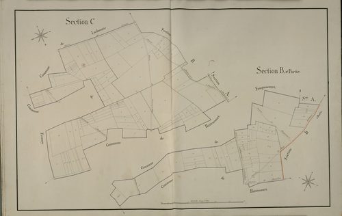 Plan du cadastre napoléonien - Fransart : C et B2