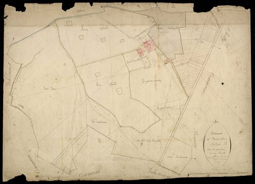 Plan du cadastre napoléonien - Franvillers : Jean-Lieu, B