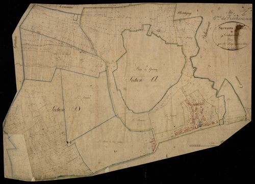 Plan du cadastre napoléonien - Frechencourt : A et D