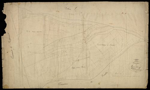 Plan du cadastre napoléonien - Fremontiers (Frémontier) : Au dessus des Montagnes, F