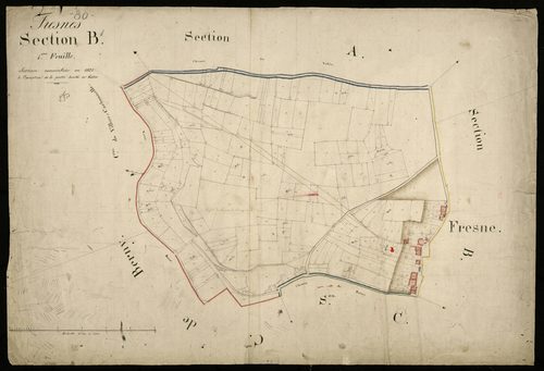 Plan du cadastre napoléonien - Fresnes-Mazancourt (Fresnes) : B1