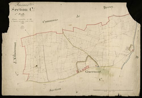 Plan du cadastre napoléonien - Fresnes-Mazancourt (Fresnes) : C1