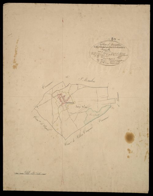 Plan du cadastre napoléonien - Fresneville : tableau d'assemblage