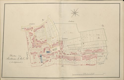 Plan du cadastre napoléonien - Atlas cantonal - Fresnoy-Au-Val (Fresnoy au Val) : A, B, C et D développées