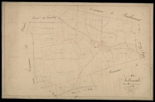 Plan du cadastre napoléonien - Frettemeule (Frettemeulle) : Infray ; Quarante (Les), D