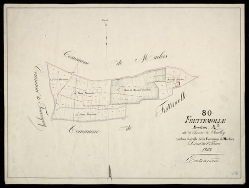 Plan du cadastre napoléonien - Frettemeule (Frettemolle) : Chemin de Fouilloy (Le), A3 (portion distraite de la commune de Marlers en 1862)