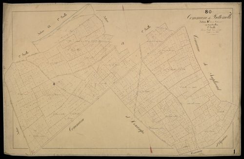 Plan du cadastre napoléonien - Frettemeule (Frettemolle) : Brettencourt, B1