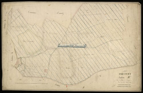 Plan du cadastre napoléonien - Fricourt : Bois d'Engremont (Le), B