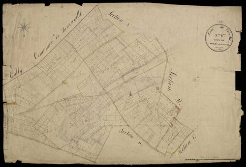 Plan du cadastre napoléonien - Friville-Escarbotin (Friville) : Moulin d'Escarbotin (Le), E