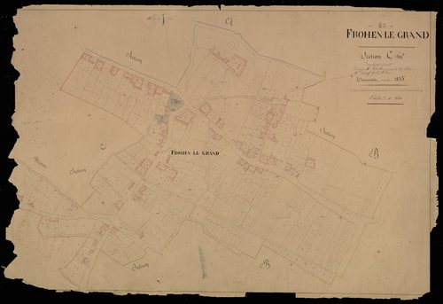 Plan du cadastre napoléonien - Frohen-sur-Authie (Frohen-le-Grand) : Chef-lieu (Le), C développement