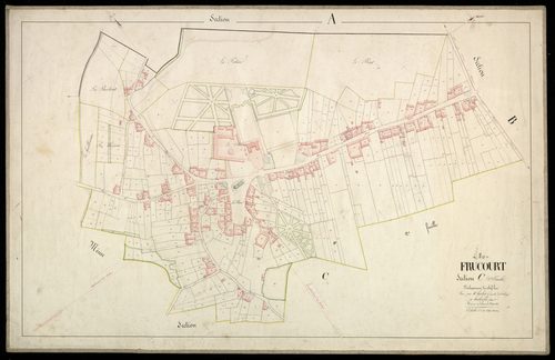 Plan du cadastre napoléonien - Frucourt : Chef-lieu (Le), C1 (développement de C2)