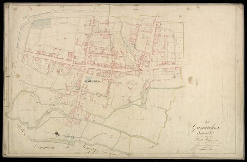 Plan du cadastre napoléonien - Gamaches : Chef-lieu (Le), D