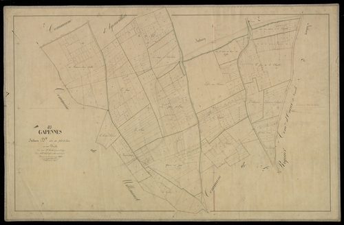 Plan du cadastre napoléonien - Gapennes : Plat d'Etain (Le), D