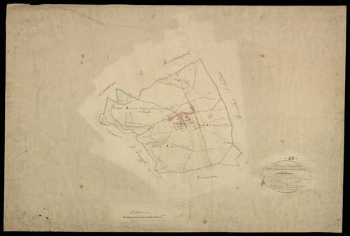 Plan du cadastre napoléonien - Gauville : tableau d'assemblage