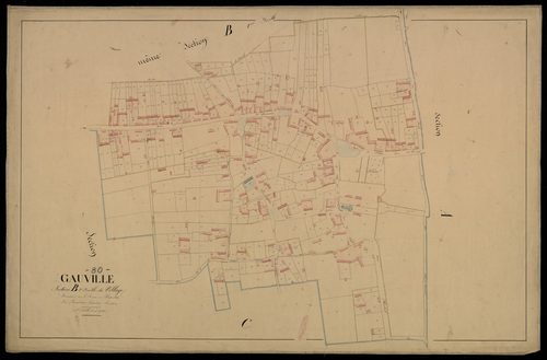 Plan du cadastre napoléonien - Gauville : Village (Le), B2
