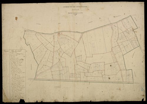 Plan du cadastre napoléonien - Gentelles : C