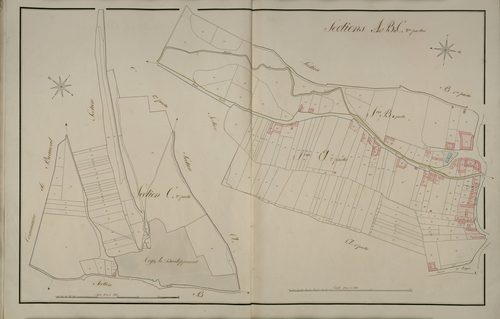 Plan du cadastre napoléonien - Gezaincourt : A2, B3 et C2