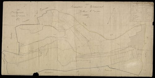Plan du cadastre napoléonien - Gezaincourt : C