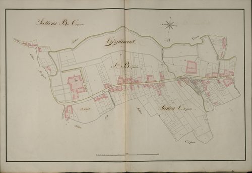 Plan du cadastre napoléonien - Gezaincourt : B2 et C3