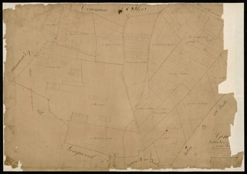 Plan du cadastre napoléonien - Ginchy : Chemin de Flers (Le), A