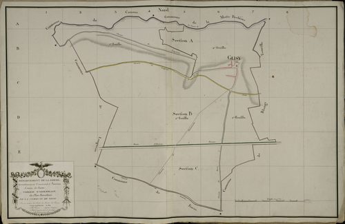 Plan du cadastre napoléonien - Glisy : tableau d'assemblage