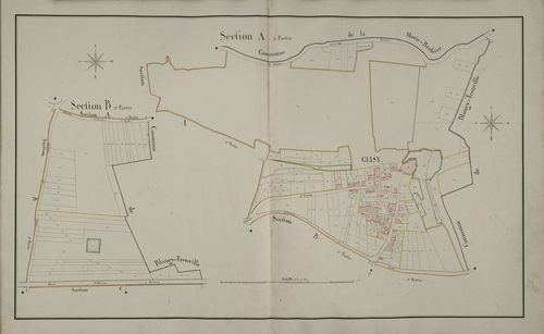 Plan du cadastre napoléonien - Glisy : B2 et A2