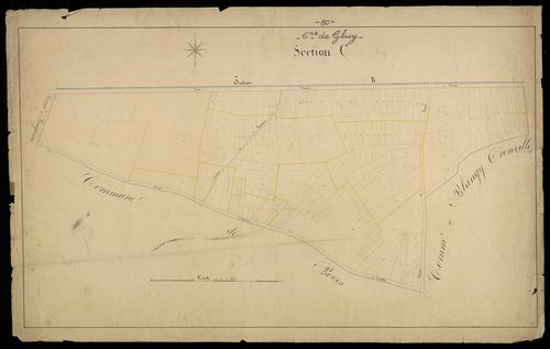 Plan du cadastre napoléonien - Glisy : C