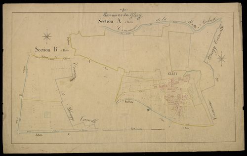 Plan du cadastre napoléonien - Glisy : A2 et B2