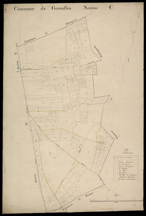 Plan du cadastre napoléonien - Gorenflos : C