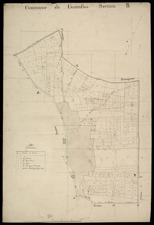 Plan du cadastre napoléonien - Gorenflos : B