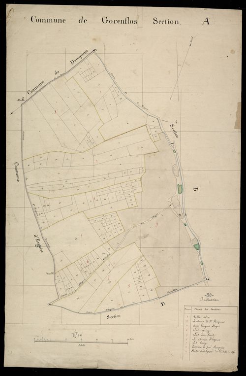 Plan du cadastre napoléonien - Gorenflos : A