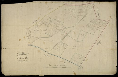 Plan du cadastre napoléonien - Goyencourt : B